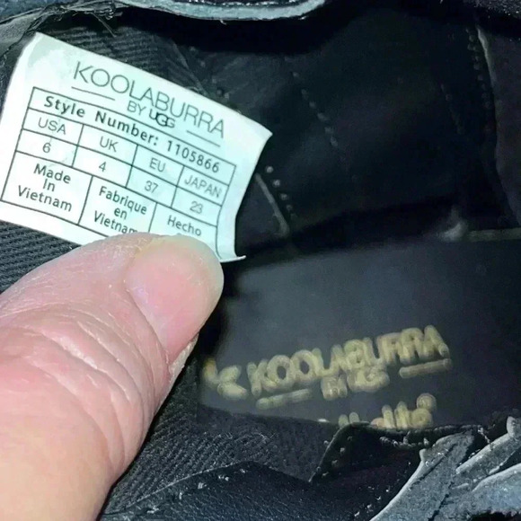 UGG KOOLABURRA Samiah Ankle Boots Ortholite stacked heel suede black side zip - Picture 11 of 13